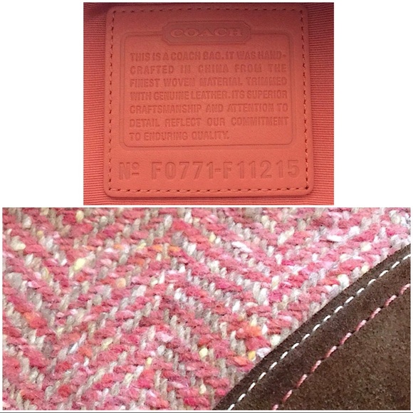 Coach Hampton Herringbone Handbag - Picture 8 of 8